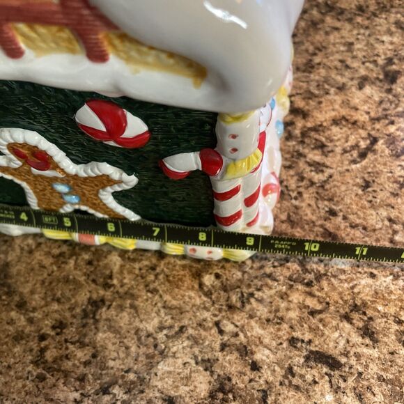 Vintage World Bazaars Gingerbread House Christmas Cookie Jar - Picture 10 of 12